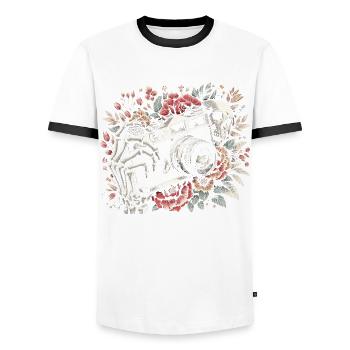 Photographer Photography Photographers Cottagecore - Men's Ringer Shirt - white/black - Front - AI Model Female 172 light (172cm) & AI Model Male 178 dark (178cm)