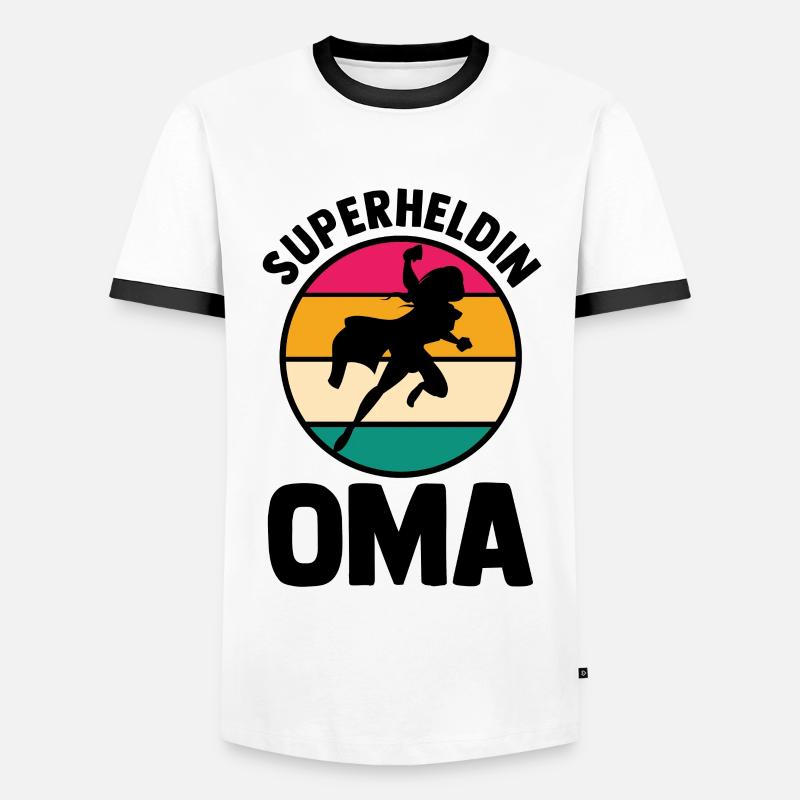Großmutter Oma - Männer Kontrast-T-Shirt - Weiß/Schwarz