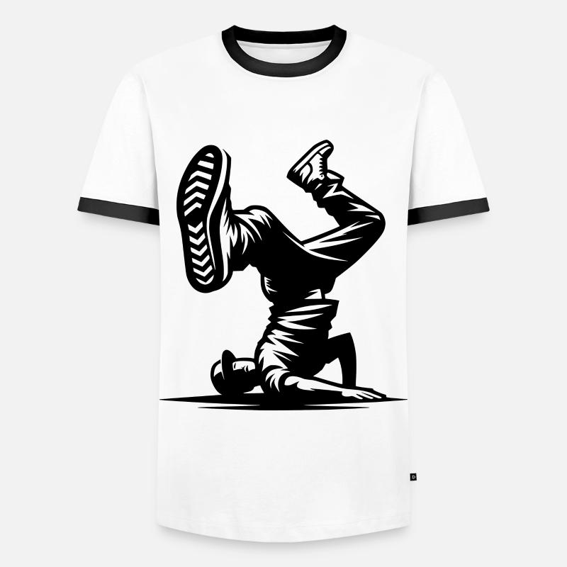 Breakdancing - Men's Ringer Shirt - white/black