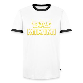 Das Mimimi stark in dir ist - rumheulen Spruch - Männer Kontrast-T-Shirt - Weiß/Schwarz - Vorne - AI Model Female 172 light (172cm) & AI Model Male 178 dark (178cm)