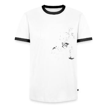 Sprint Athletics Dépassez vos doutes - T-shirt contrasté Homme - blanc/noir - Devant - AI Model Female 172 light (172cm) & AI Model Male 178 dark (178cm)