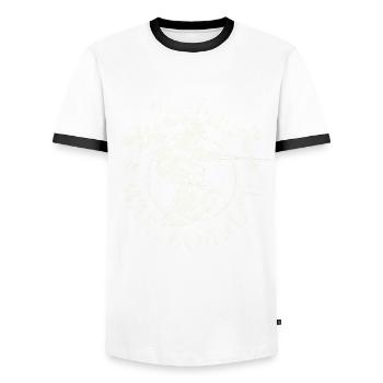 Wakeboard Wakeboard Week-end Wakeboarder - T-shirt contrasté Homme - blanc/noir - Devant - AI Model Female 172 light (172cm) & AI Model Male 178 dark (178cm)