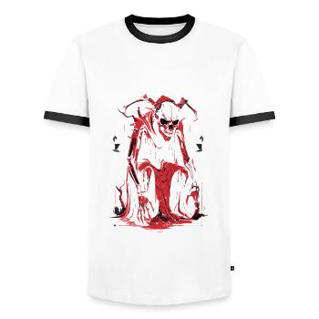 Wendigo Kryptide Cryptid - Männer Kontrast-T-Shirt - Weiß/Schwarz - Vorne - AI Model Female 172 light (172cm) & AI Model Male 178 dark (178cm)