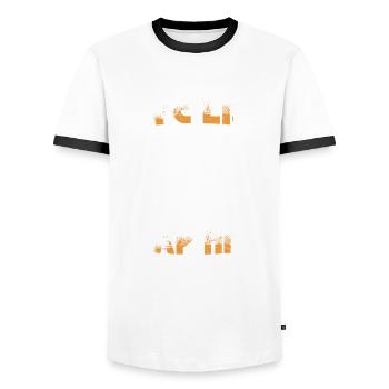 Long Jump Long Jump Live Life Leap High - Men's Ringer Shirt - white/black - Front - AI Model Female 172 light (172cm) & AI Model Male 178 dark (178cm)