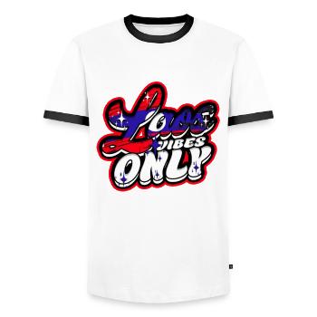 Laos Vibes Only Laotische Wurzel - Männer Kontrast-T-Shirt - Weiß/Schwarz - Vorne - AI Model Female 172 light (172cm) & AI Model Male 178 dark (178cm)