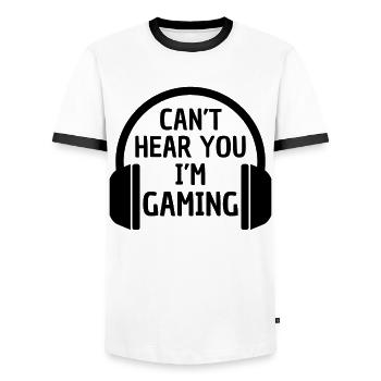 Lustiger Gaming Spruch für Zocker - Männer Kontrast-T-Shirt - Weiß/Schwarz - Vorne - AI Model Female 172 light (172cm) & AI Model Male 178 dark (178cm)