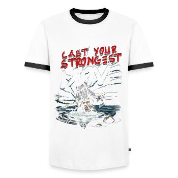 Kendo Cast Your Strongest Move - Männer Kontrast-T-Shirt - Weiß/Schwarz - Vorne - AI Model Female 172 light (172cm) & AI Model Male 178 dark (178cm)
