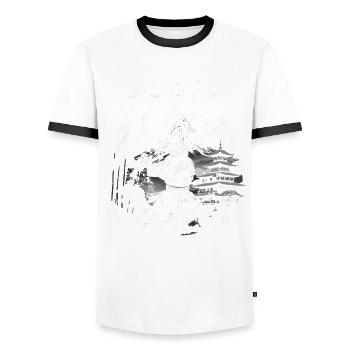 Kendo Swords Speak Louder Than Words - Männer Kontrast-T-Shirt - Weiß/Schwarz - Vorne - AI Model Female 172 light (172cm) & AI Model Male 178 dark (178cm)