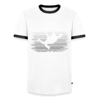 Parachute Feel Alive - Men's Ringer Shirt - white/black - Front - AI Model Female 172 light (172cm) & AI Model Male 178 dark (178cm)
