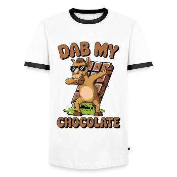 Dubai Dab my Chocolate - Männer Kontrast-T-Shirt - Weiß/Schwarz - Vorne - AI Model Female 172 light (172cm) & AI Model Male 178 dark (178cm)