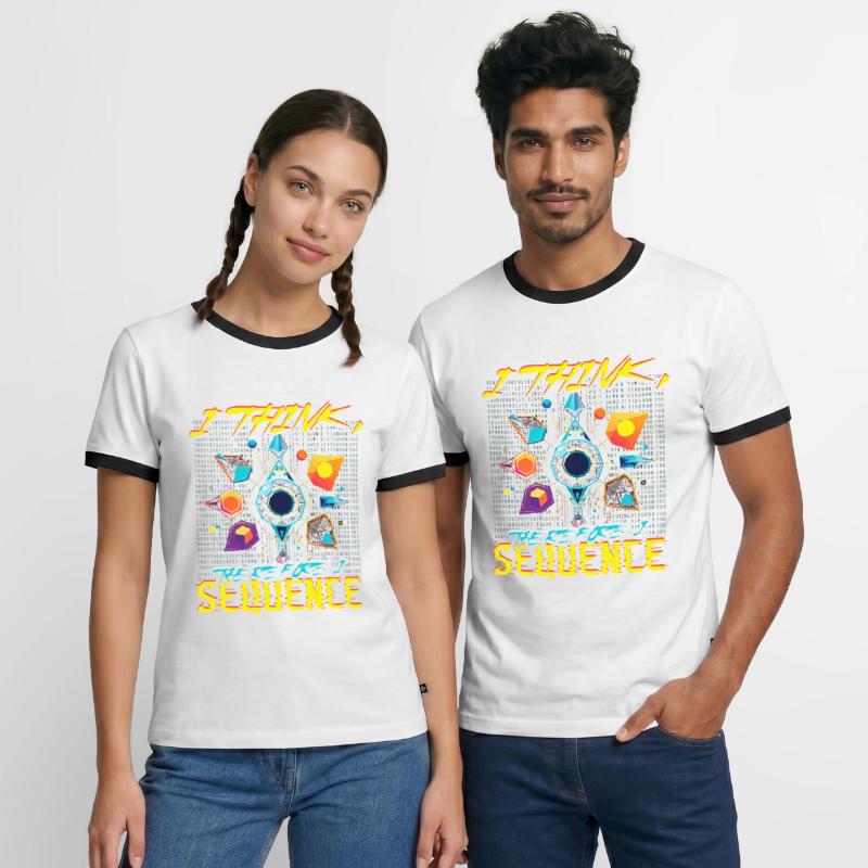 Bioinformatics Analyst Think Therefore I Sequence Männer Kontrast-T-Shirt