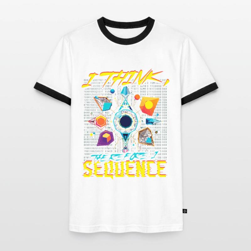 Bioinformatics Analyst Think Therefore I Sequence Männer Kontrast-T-Shirt