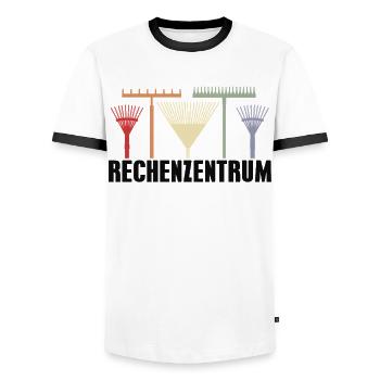 Centre de données Jardinier Jardinier amateur Jardin - T-shirt contrasté Homme - blanc/noir - Devant - AI Model Female 172 light (172cm) & AI Model Male 178 dark (178cm)
