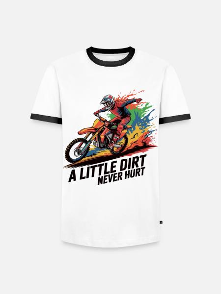 Motocross: Dirty passion - Men's Ringer Shirt - white/black