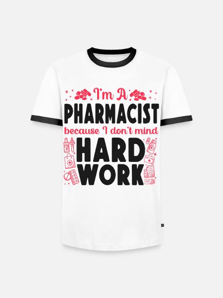 Pharmacy Tech Technician - Männer Kontrast-T-Shirt - Weiß/Schwarz