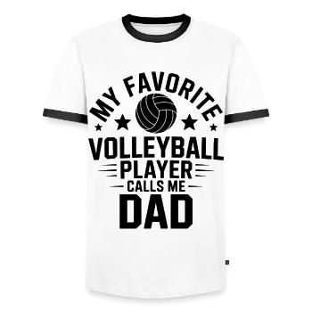 volley-ball dire drôle de cadeau de volley-ball - T-shirt contrasté Homme - blanc/noir - Devant - AI Model Female 172 light (172cm) & AI Model Male 178 dark (178cm)