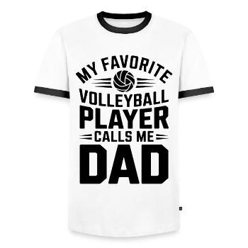 Volleyball Spruch Lustiges Volleyball Geschenk - Männer Kontrast-T-Shirt - Weiß/Schwarz - Vorne - AI Model Female 172 light (172cm) & AI Model Male 178 dark (178cm)