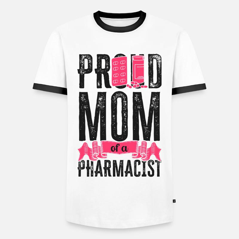 Pharmacy Tech Technician - Men's Ringer Shirt - white/black