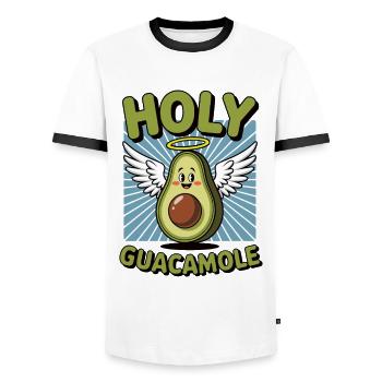 Holy Guacamole - Men's Ringer Shirt - white/black - Front - AI Model Female 172 light (172cm) & AI Model Male 178 dark (178cm)