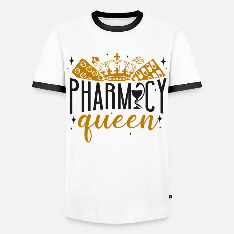 Pharmacy Tech Technician - Men's Ringer Shirt - white/black