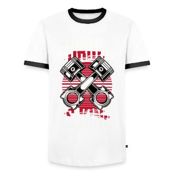 Petrolhead Auto Tuning Motorsport Torque Is King - Männer Kontrast-T-Shirt - Weiß/Schwarz - Vorne - AI Model Female 172 light (172cm) & AI Model Male 178 dark (178cm)