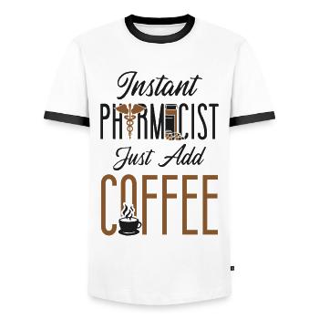 Pharmacy Tech Technician - Männer Kontrast-T-Shirt - Weiß/Schwarz - Vorne - AI Model Female 172 light (172cm) & AI Model Male 178 dark (178cm)