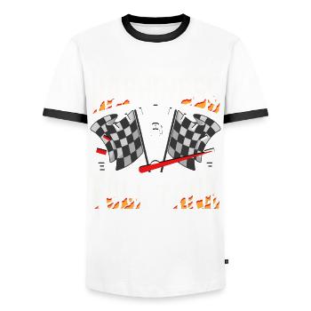 Petrolhead Auto Tuning Happiness Is A Full Tank - Männer Kontrast-T-Shirt - Weiß/Schwarz - Vorne - AI Model Female 172 light (172cm) & AI Model Male 178 dark (178cm)