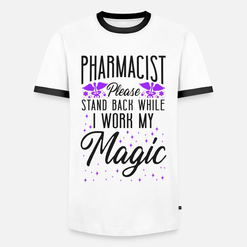 Pharmacy Tech Technician - Men's Ringer Shirt - white/black
