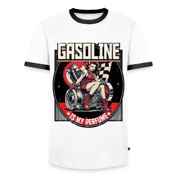 Petrolhead Auto Tuning Gasoline Is My Perfume - Männer Kontrast-T-Shirt - Weiß/Schwarz - Vorne - AI Model Female 172 light (172cm) & AI Model Male 178 dark (178cm)