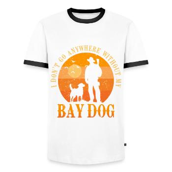 Wild boar Wild boar hunting Wild boar hunter - Men's Ringer Shirt - white/black - Front - AI Model Female 172 light (172cm) & AI Model Male 178 dark (178cm)