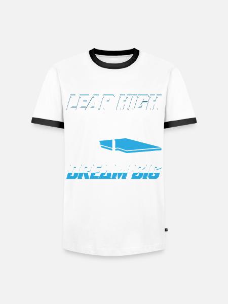 Stabhochsprung Stabspringer Stabhochspringer - Männer Kontrast-T-Shirt - Weiß/Schwarz