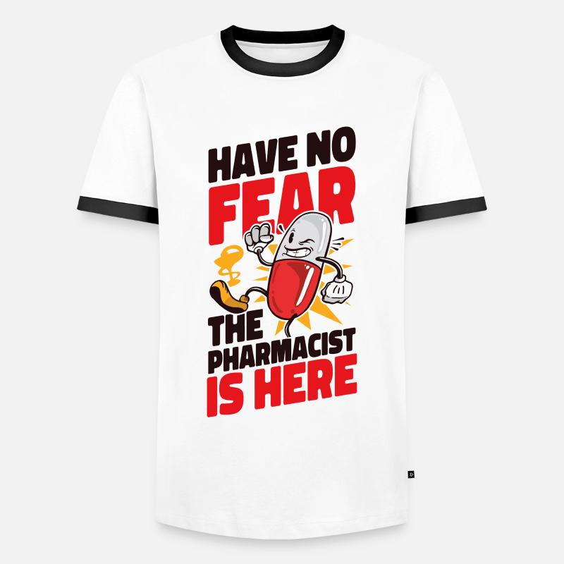 Pharmacy Tech Technician - Men's Ringer Shirt - white/black
