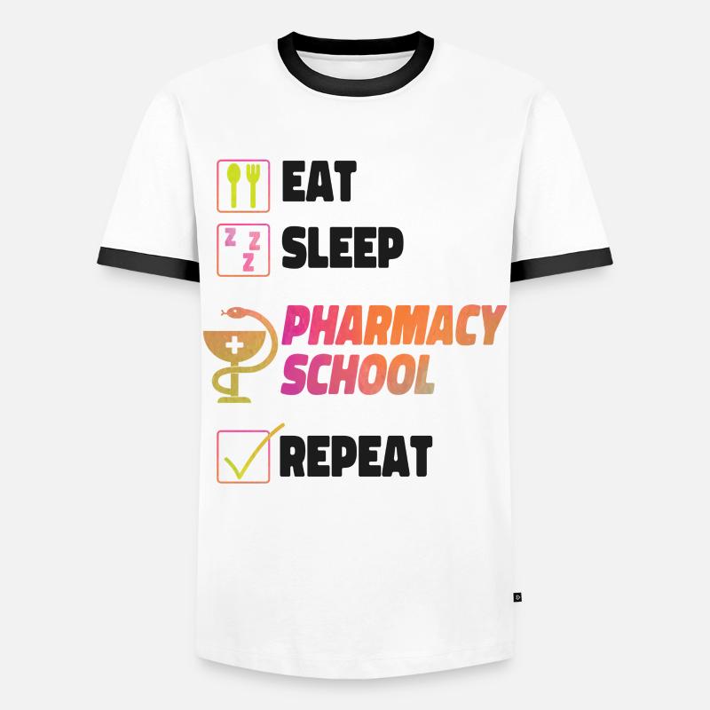 Pharmacy Tech Technician - Men's Ringer Shirt - white/black
