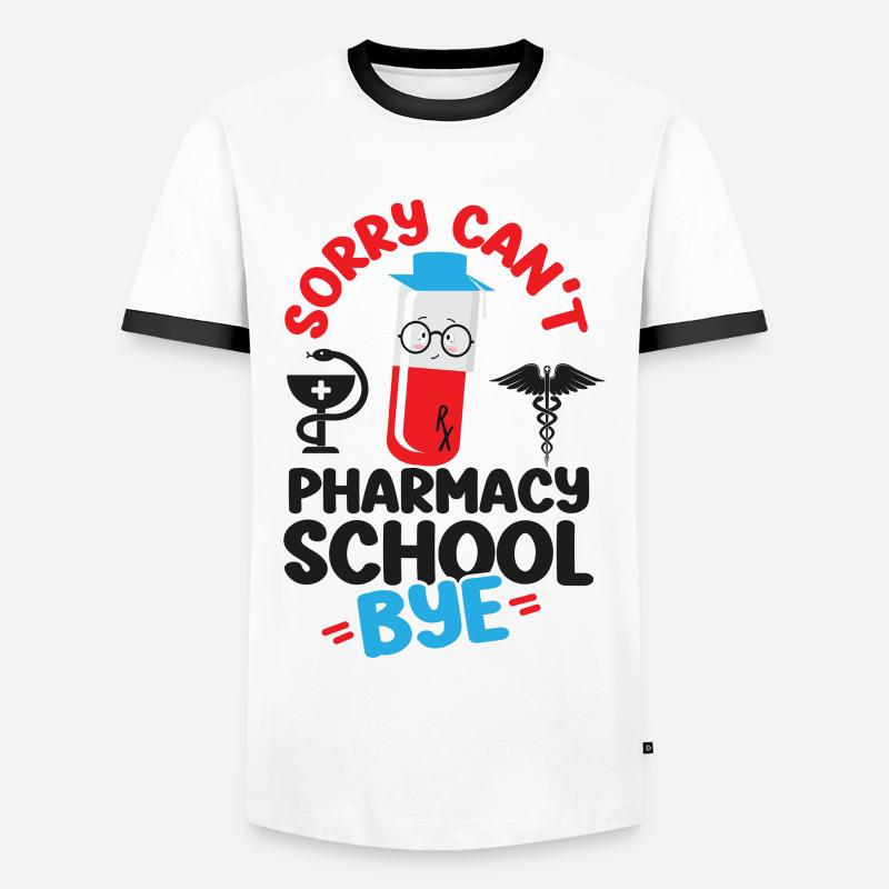 Pharmacy Tech Technician - Men's Ringer Shirt - white/black