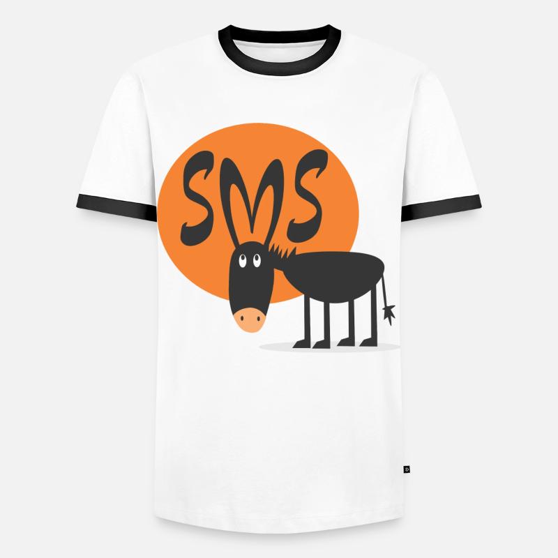 SMS Jackass - Men's Ringer Shirt - white/black