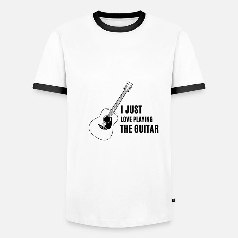 Guitar - Guitar - Men's Ringer Shirt - white/black