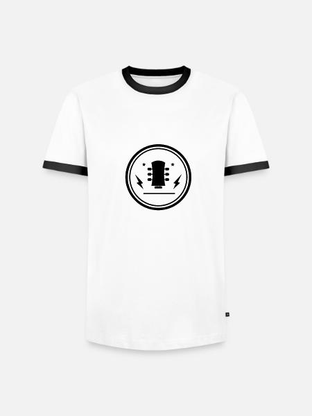 Guitar - Guitar - Men's Ringer Shirt - white/black