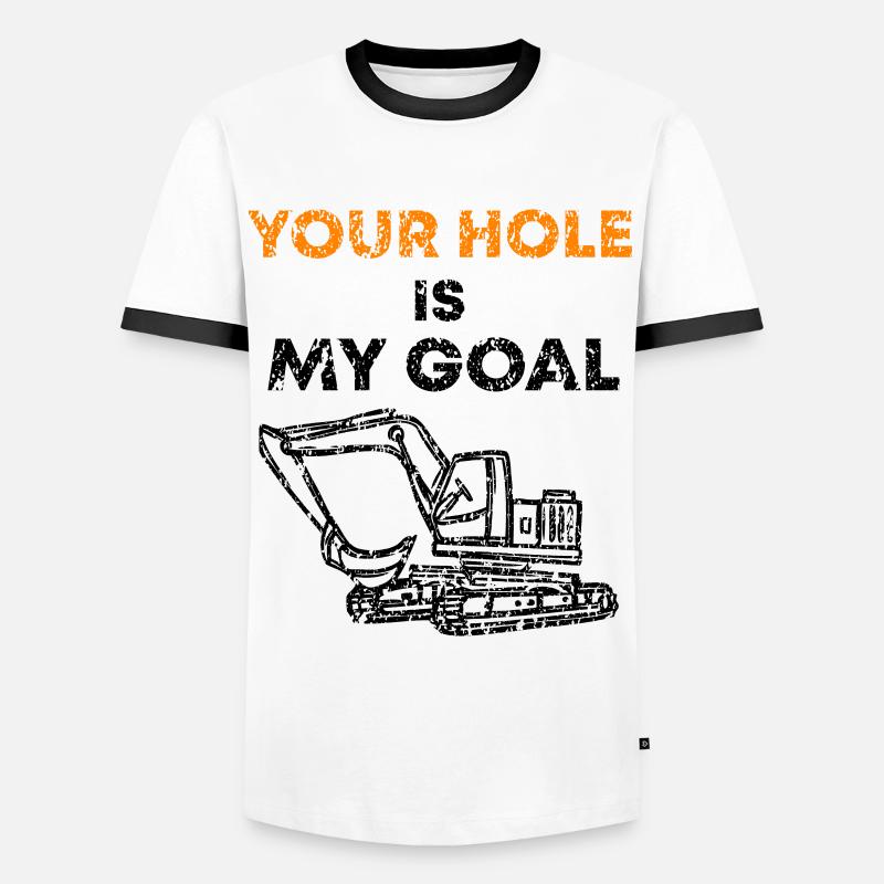 Baggerfahrer Bagger Spruch - Männer Kontrast-T-Shirt - Weiß/Schwarz