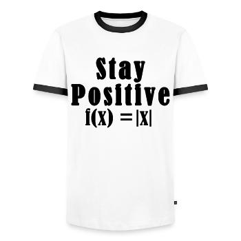 Mathe TShirt - Männer Kontrast-T-Shirt - Weiß/Schwarz - Vorne - AI Model Female 172 light (172cm) & AI Model Male 178 dark (178cm)