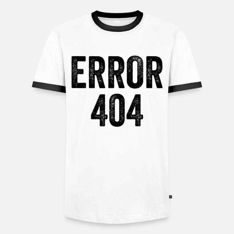 Error 404 - Men's Ringer Shirt - white/black