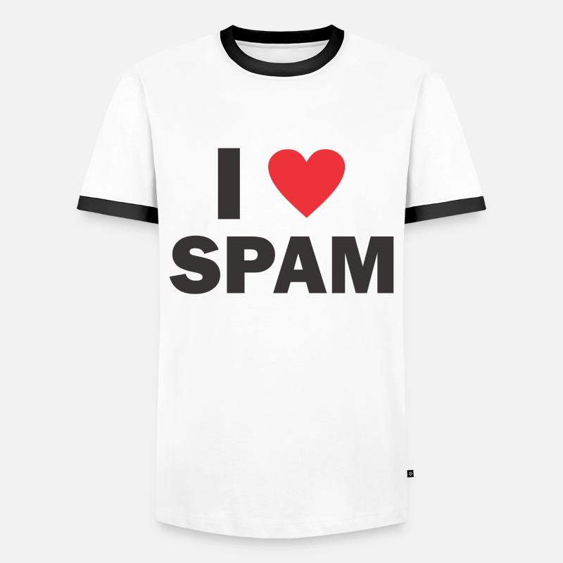 Spam Mail Email Birthday Gift - Men's Ringer Shirt - white/black