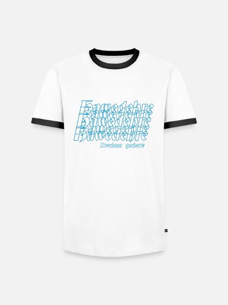 Bayrischer Spruch, Hawedehre - Männer Kontrast-T-Shirt - Weiß/Schwarz