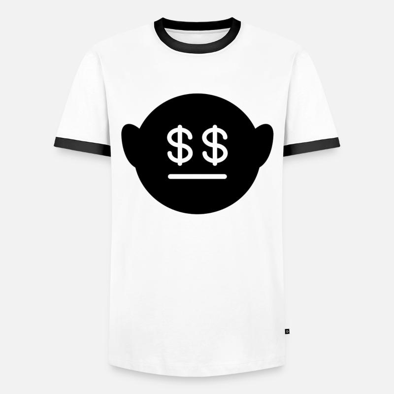 Face dollar - Men's Ringer Shirt - white/black