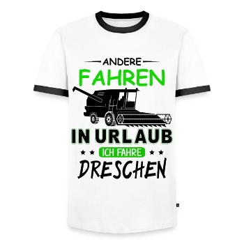 Landwirt Traktor Landwirtschaft Bauer - Männer Kontrast-T-Shirt - Weiß/Schwarz - Vorne - AI Model Female 172 light (172cm) & AI Model Male 178 dark (178cm)