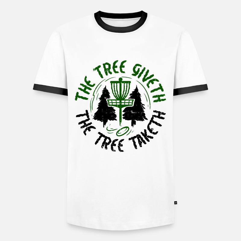 Disc Golf - Men's Ringer Shirt - white/black