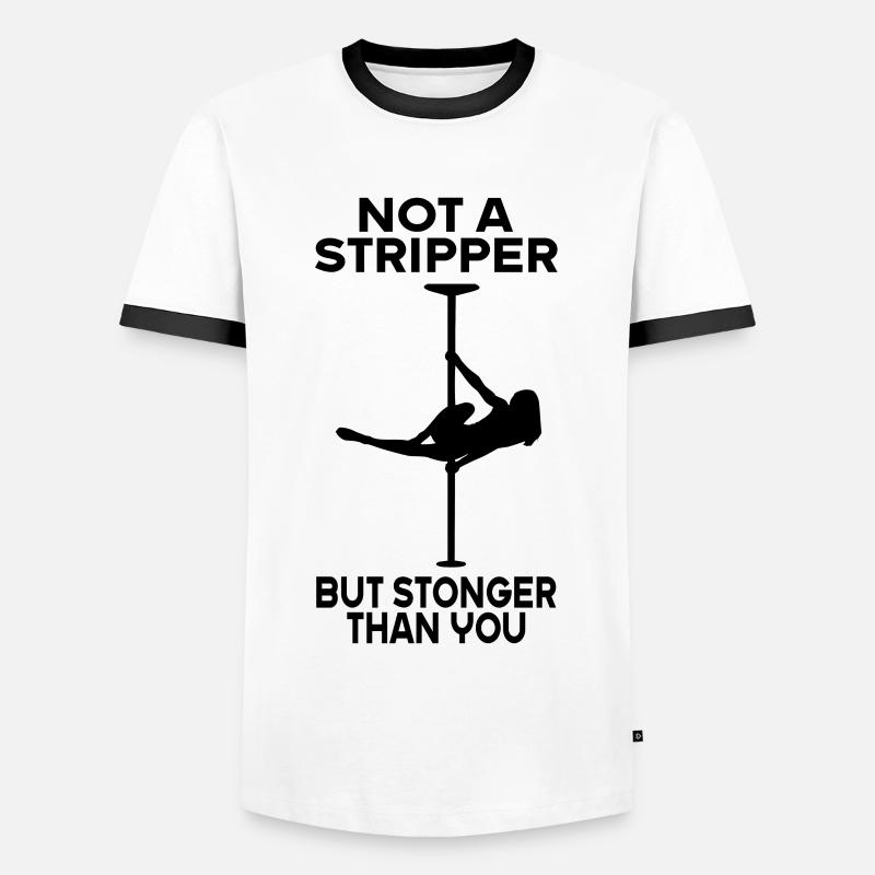 Pole dance pole dance gift - Men's Ringer Shirt - white/black