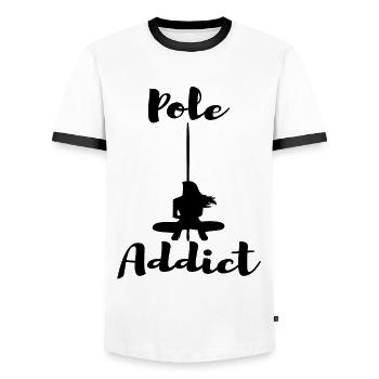 Pole dance pole dance gift - Men's Ringer Shirt - white/black - Front - AI Model Female 172 light (172cm) & AI Model Male 178 dark (178cm)