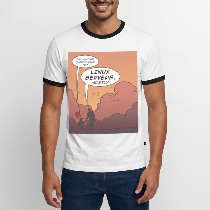 Drôle de codage langages de programmation Conception T-shirt contrasté Homme