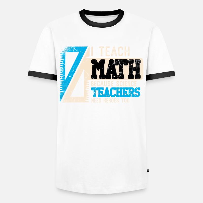 Math Design for a Math Teacher - Men's Ringer Shirt - white/black