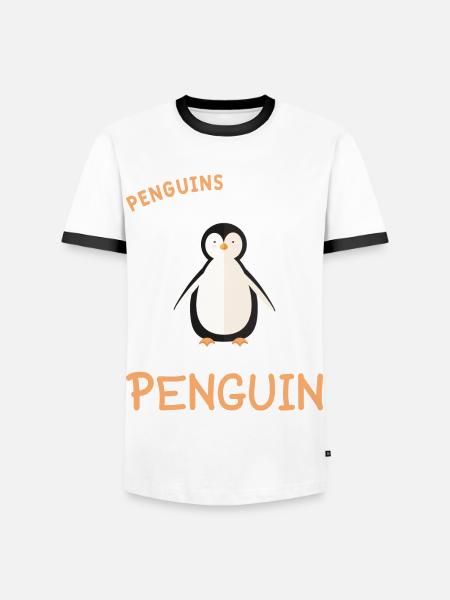 Pinguin Pinguine Penguin Pinguinliebhaber - Männer Kontrast-T-Shirt - Weiß/Schwarz